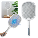 Raquete Elétrica de Matar Mosquito Com Led e Base - MB Tech