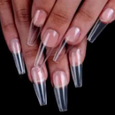 Unha Postiça Longa Realista Transparente 100un - Gwen