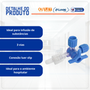 Torneira 3 Vias Luer Slip 50un - Medix