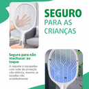 Raquete Elétrica de Matar Mosquito Com Led e Base - MB Tech