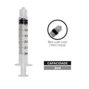 Seringa 3ml Bico Luer Lock Com Agulha 25x0,70 mm 500un - SR