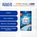 Pano Multiuso 30x50cm Azul 5un - Mr. Plus