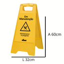 Placa Plástica Sinalizadora Em Manutenção - Nobre