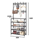 Organizador E Sapateira 16 Pares + 16 Ganchos Porta Bolsas