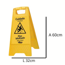 Placa Plástica Sinalizadora  Piso Escorregadio - Nobre