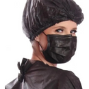 Touca Descartável Com Elástico Preto 100un - Medix