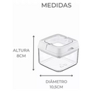 Pote Hermético 500ml Quadrado Com Tampa e Alça Mood - Nobre