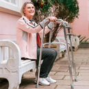 Andador de Alumínio Dobrável e Regulável Até 130kg - Supermedy