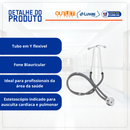 Estetoscópio Rappaport Duplo Cinza - Supermedy