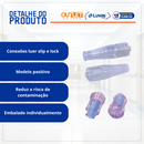 Conector Valvulado Sistema Fechado Positivo 100un - Descarpack