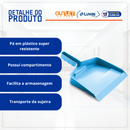 Pá Plástica para Lixo 29x22,5cm Azul Primavera - Nobre