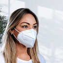 Máscara de Proteção PFF2 N95 Branca 20un - Descarpack