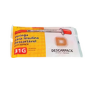 Seringa de Insulina 1ml com Agulha Fixa 6x0,25mm 10un - Descarpack