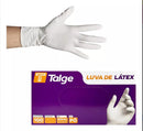Luva de Látex Branca Com Pó 100un - Talge