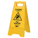 Placa Plástica Sinalizador Piso Molhado - Nobre