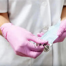 Luva Nitrílica Rosa Sem Pó 100un - Inoven