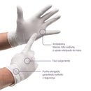 Luva de Procedimento Látex Branca Com Pó 100un - Descarpack