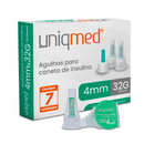 Agulha Para Caneta De Insulina 4mm 32G 7un - Uniqmed