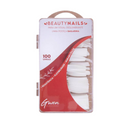 Unha Postiça Bailarina Curta Branca 100un - Gwen