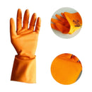 Luva de Látex Laranja Antiderrapante Para Limpeza Talge