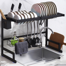 Escorredor De Louça Suspenso Para Pia Inox Preto Ajustável - MC