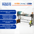 Escorredor De Louça Suspenso Para Pia Inox Preto Ajustável - MC
