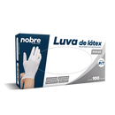 Luva de Látex Branca Com Pó 100un - Nobre