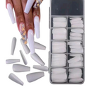 Unha Postiça Bailarina Curta Branca 100un - Gwen