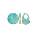 Pratinho Infantil de Silicone Com Colher e Babador - 9H