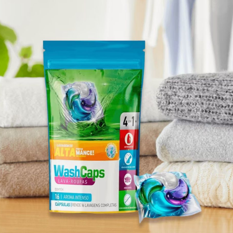 Lava Roupas Em Cápsulas Pacote 16un - Wash Caps