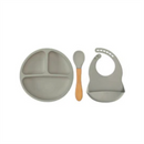 Pratinho Infantil de Silicone Com Colher e Babador - 9H