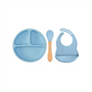 Pratinho Infantil de Silicone Com Colher e Babador - 9H
