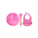 Pratinho Infantil de Silicone Com Colher e Babador - 9H