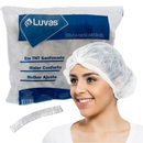Touca Descartável TNT Elástico Branca 100un - Dr. Luvas
