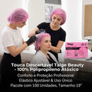 Touca Descartável TNT Rosa 100un - Talge