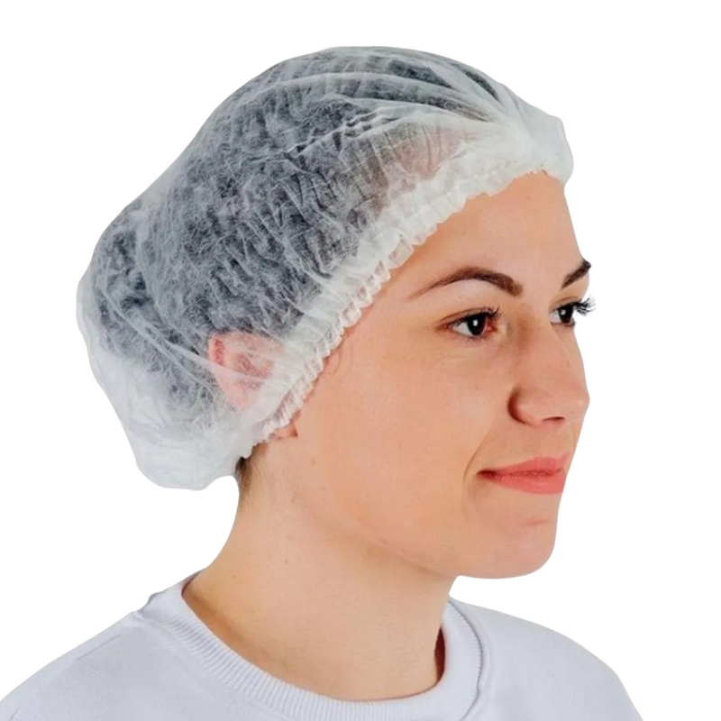 Touca Descartável TNT Branca 100un Modelo Nobre