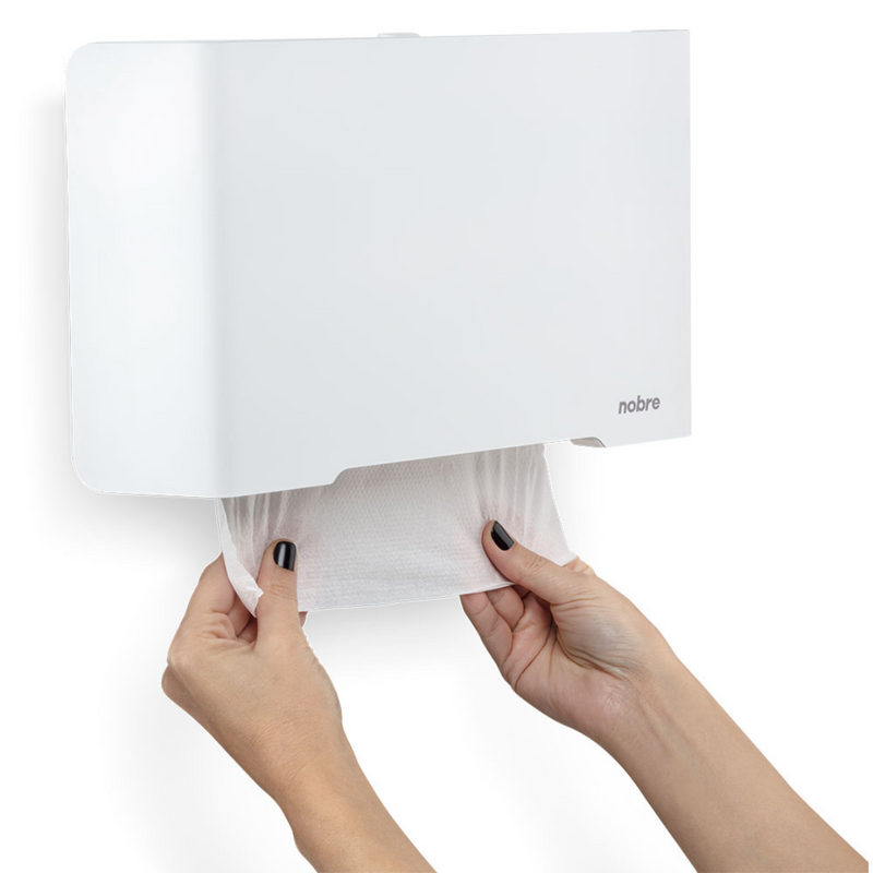 Dispenser Para Papel Toalha Interfolhas 3D Inox Branco - Select Nobre