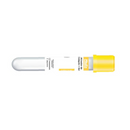 Tubo Coleta Sangue Ativador De Coágulo + Gel 5ml Amarelo 100un - Medix