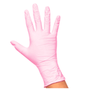 Luva de Procedimento Nitrílica Rosa Sem Pó 100un - Descarpack