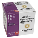 Agulha Hipodérmica Descartável 20x0,55mm 24G 100un - Descarpack