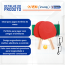 Kit Tênis de Mesa Com 2 Raquetes 1 Rede 3 Bolas - Brasport MB