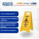 Placa Plástica Sinalizadora  Piso Escorregadio - Nobre