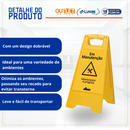 Placa Plástica Sinalizadora Em Manutenção - Nobre