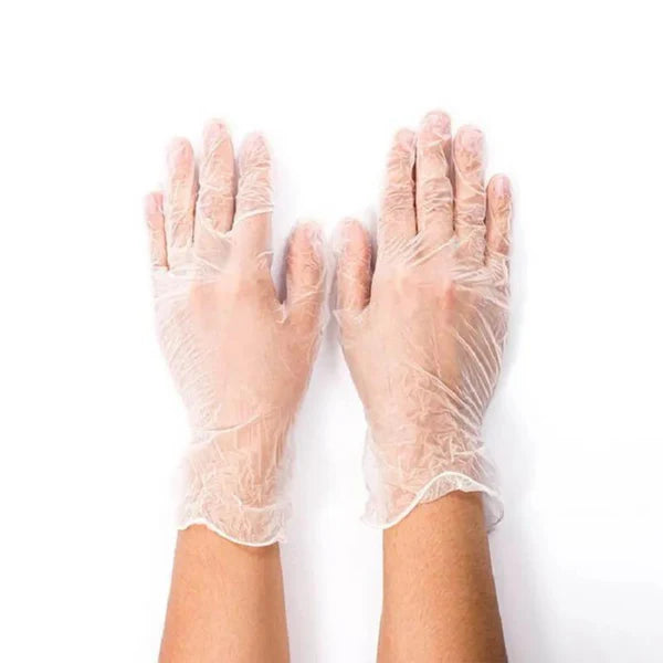 Luva de Vinil Com Pó 100un - Celeste