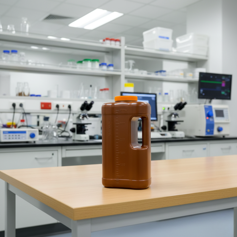 Coletor 24 horas Com Alça Ambar Tampa Laranja 3L unidade - Firstlab