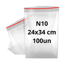 Saco Plástico Zip N10 24x34cm 100un - Talge