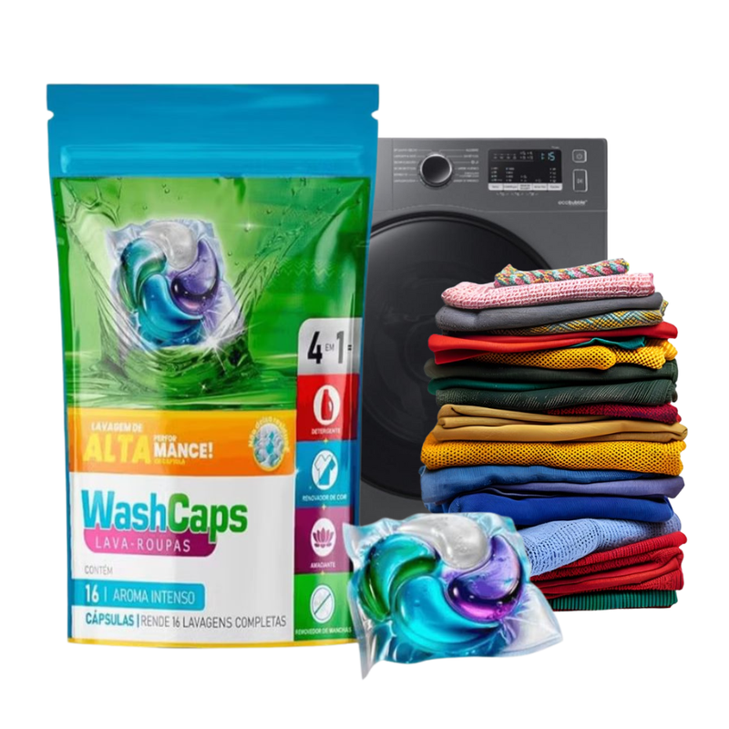 Lava Roupas Em Cápsulas Pacote 16un - Wash Caps