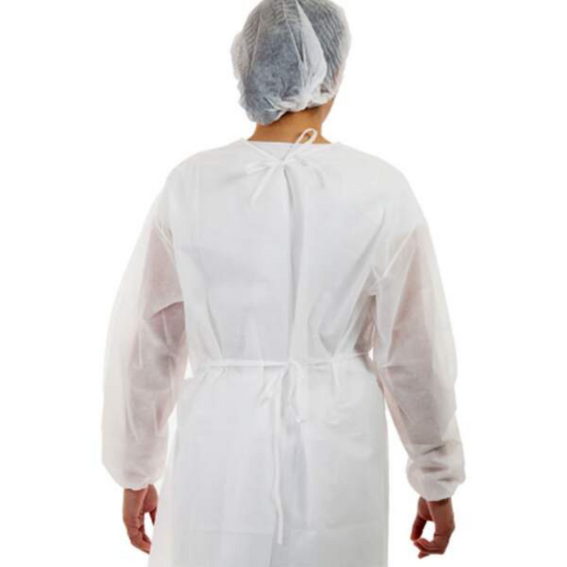 Avental Branco Manga Longa 40g 10un - Lavie