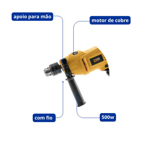 Furadeira De Impacto 127V  + 1 Ano de Garantia - Mb Tools