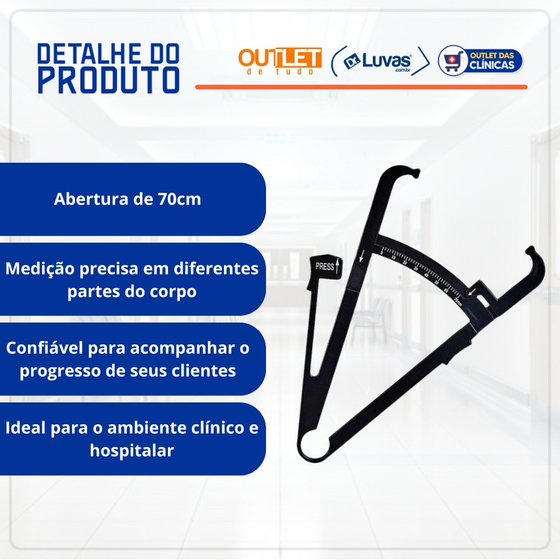 Adipometro Analógico de Plástico - Supermedy